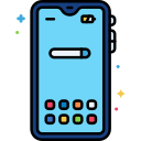 external smartphone-devices-flaticons-lineal-color-flat-icons icon
