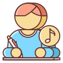 external songwriter-music-flaticons-lineal-color-flat-icons-3 icon