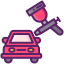 external spray-paint-gun-car-service-flaticons-lineal-color-flat-icons icon