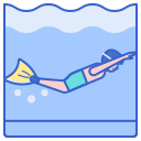 external swimmer-water-sports-flaticons-lineal-color-flat-icons-2 icon