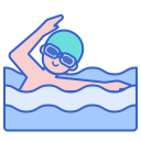 external swimmer-water-sports-flaticons-lineal-color-flat-icons icon