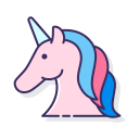 external unicorn-supernatural-flaticons-lineal-color-flat-icons-3 icon