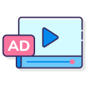 external video-ad-advertising-agency-flaticons-lineal-color-flat-icons-2 icon
