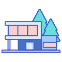external villa-winter-travel-flaticons-lineal-color-flat-icons-3 icon