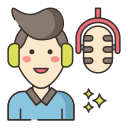 external voiceover-video-production-flaticons-lineal-color-flat-icons-2 icon