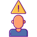 external warning-cyber-security-flaticons-lineal-color-flat-icons icon