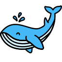 external whale-animal-flaticons-lineal-color-flat-icons-3 icon