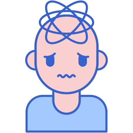 Anxiety icon in Flaticons Lineal Color Style