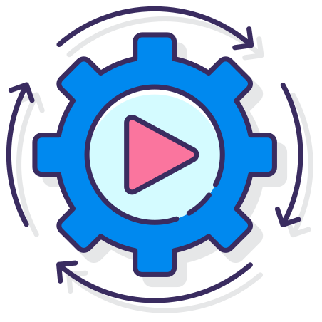 Automated Process icon in Flaticons Lineal Color Style