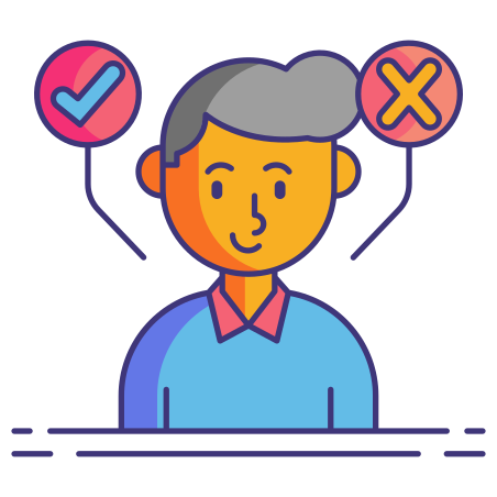 Decision Making icon in Flaticons Lineal Color Style