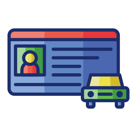Drivers License icon in Flaticons Lineal Color Style