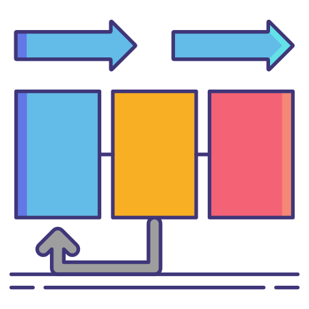 Flow Chart icon in Flaticons Lineal Color Style