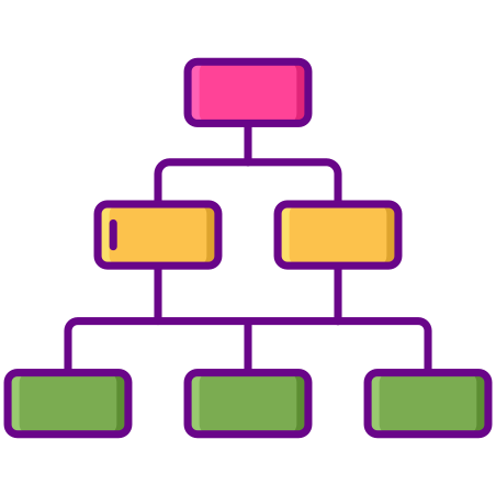 Flow Chart icon in Flaticons Lineal Color Style