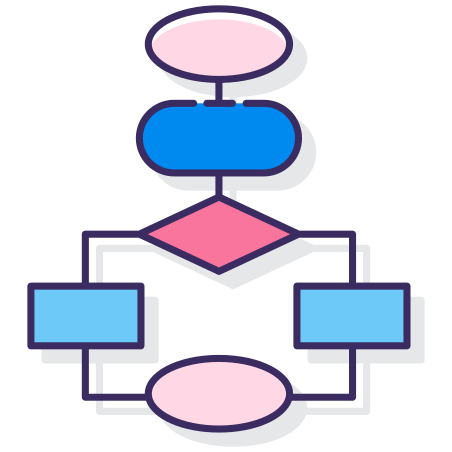 Flowchart icon in Flaticons Lineal Color Style