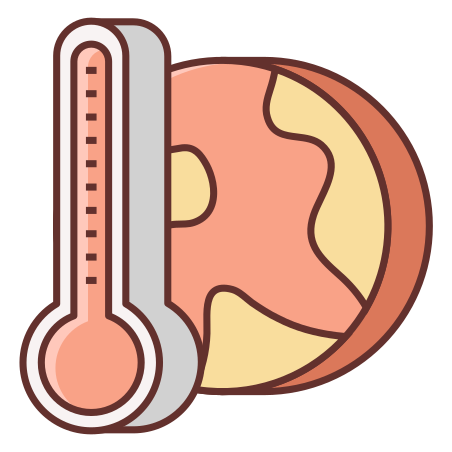 Global Warming icon in Flaticons Lineal Color Style