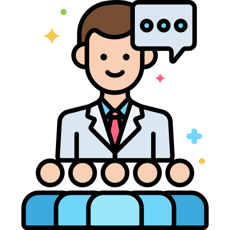 Group Therapy icon in Flaticons Lineal Color Style