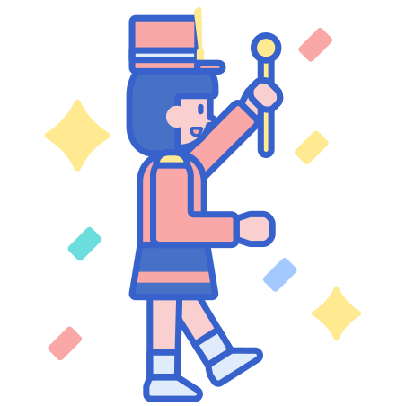 Majorette icon in Flaticons Lineal Color Style