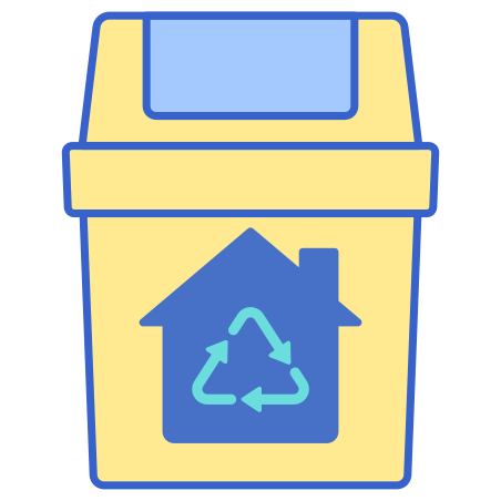 Recycling Bin icon in Flaticons Lineal Color Style