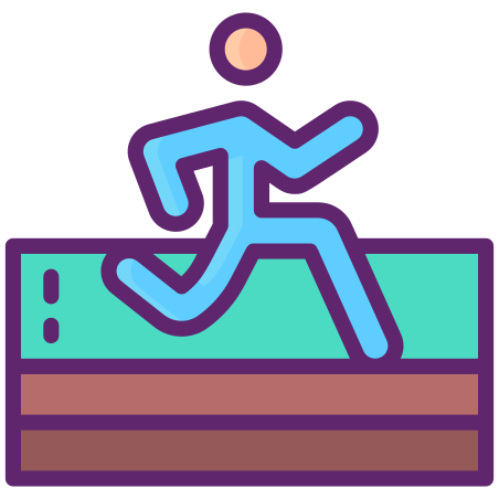 Running Man icon in Flaticons Lineal Color Style