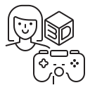 external artist-game-development-flaticons-lineal-flat-icons icon