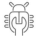 external bug-report-game-development-flaticons-lineal-flat-icons icon