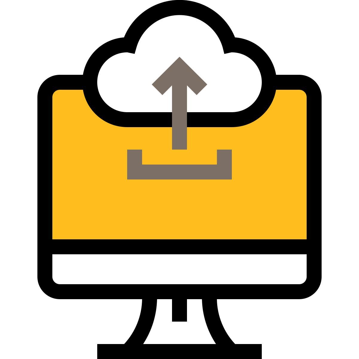 cloud upload computer icon