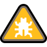 external Warning-virus-protection-frizty-kerismaker icon