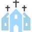 external building-christmas-glyph-chroma-amoghdesign icon