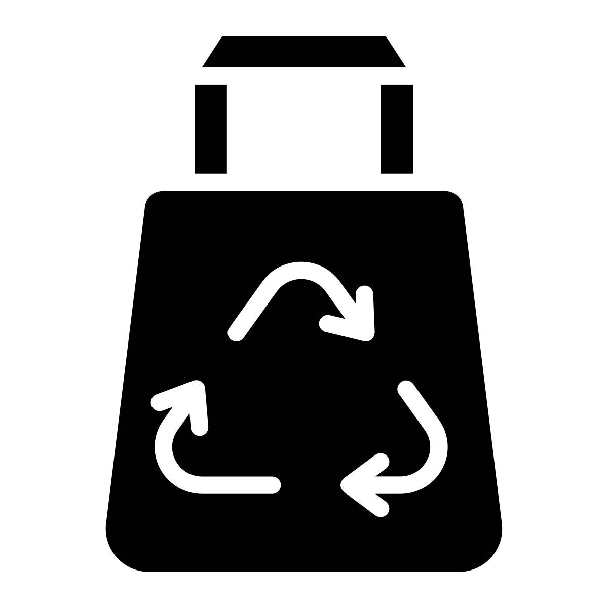 recyclable shopping bag icon