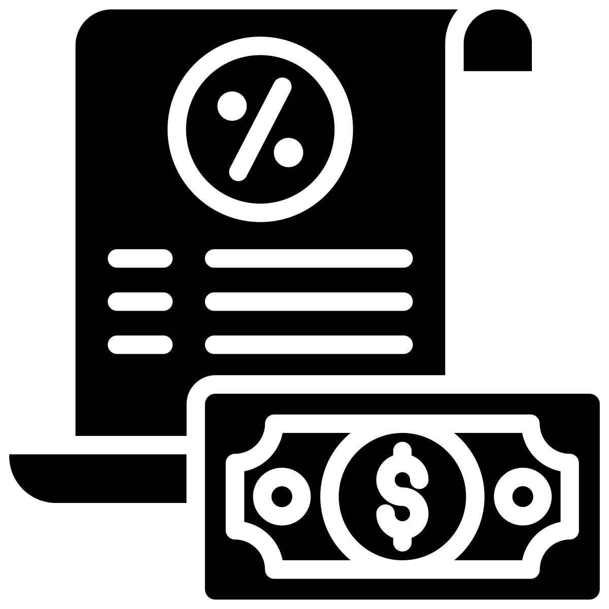 discounted invoice icon