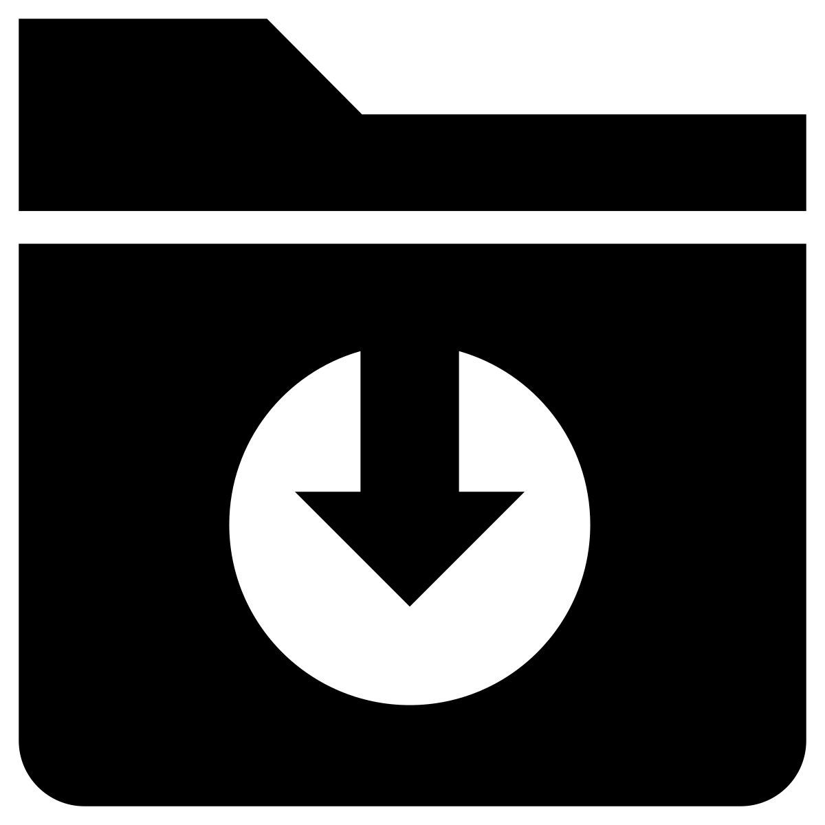 Ordner herunterladen icon