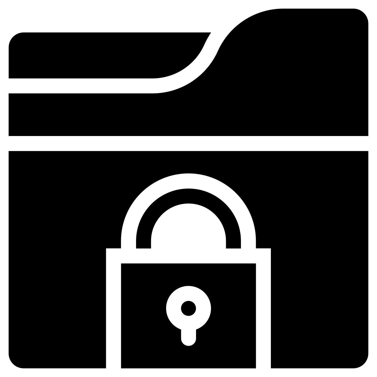 gesperrter ordner icon
