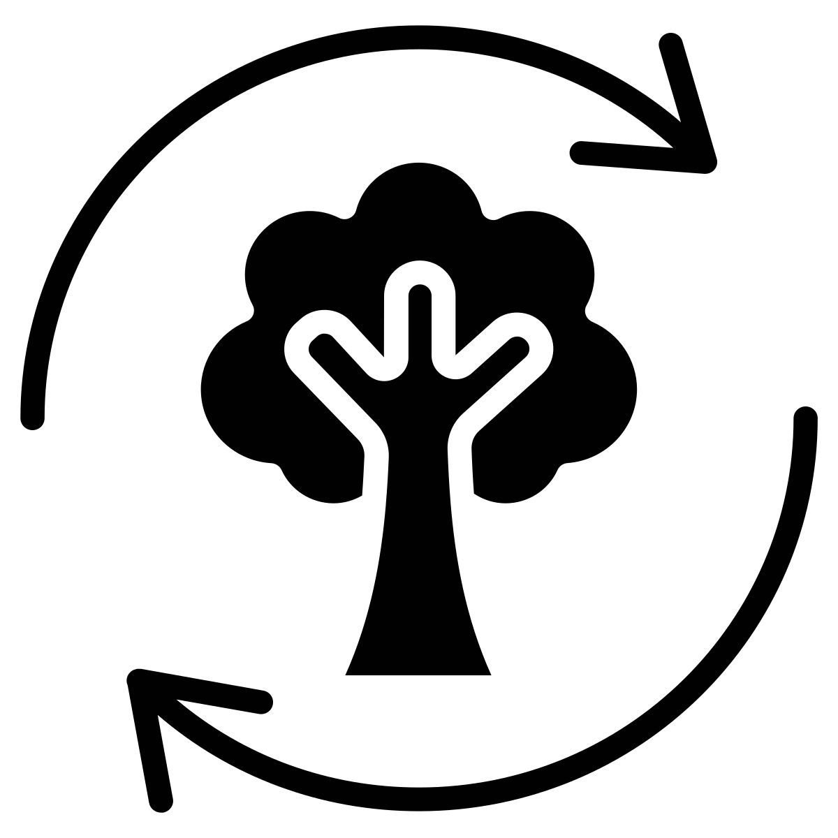 tree recycling icon