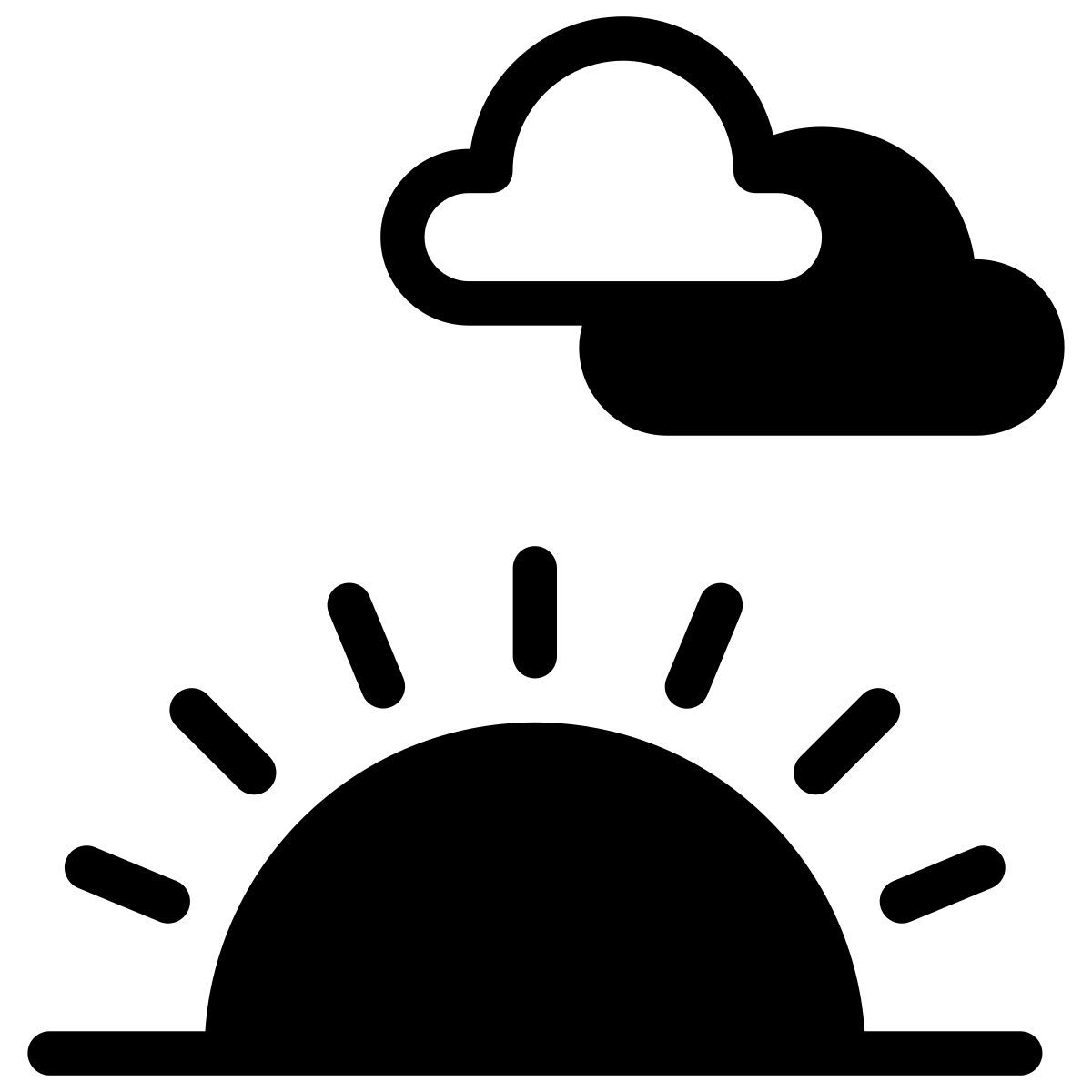 sunny clouds icon