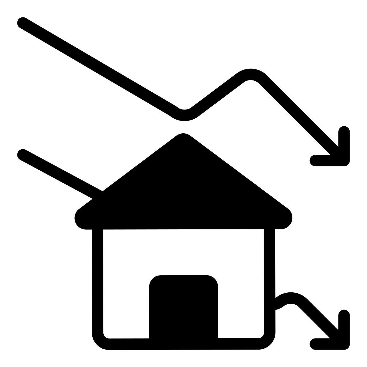 house prices down icon