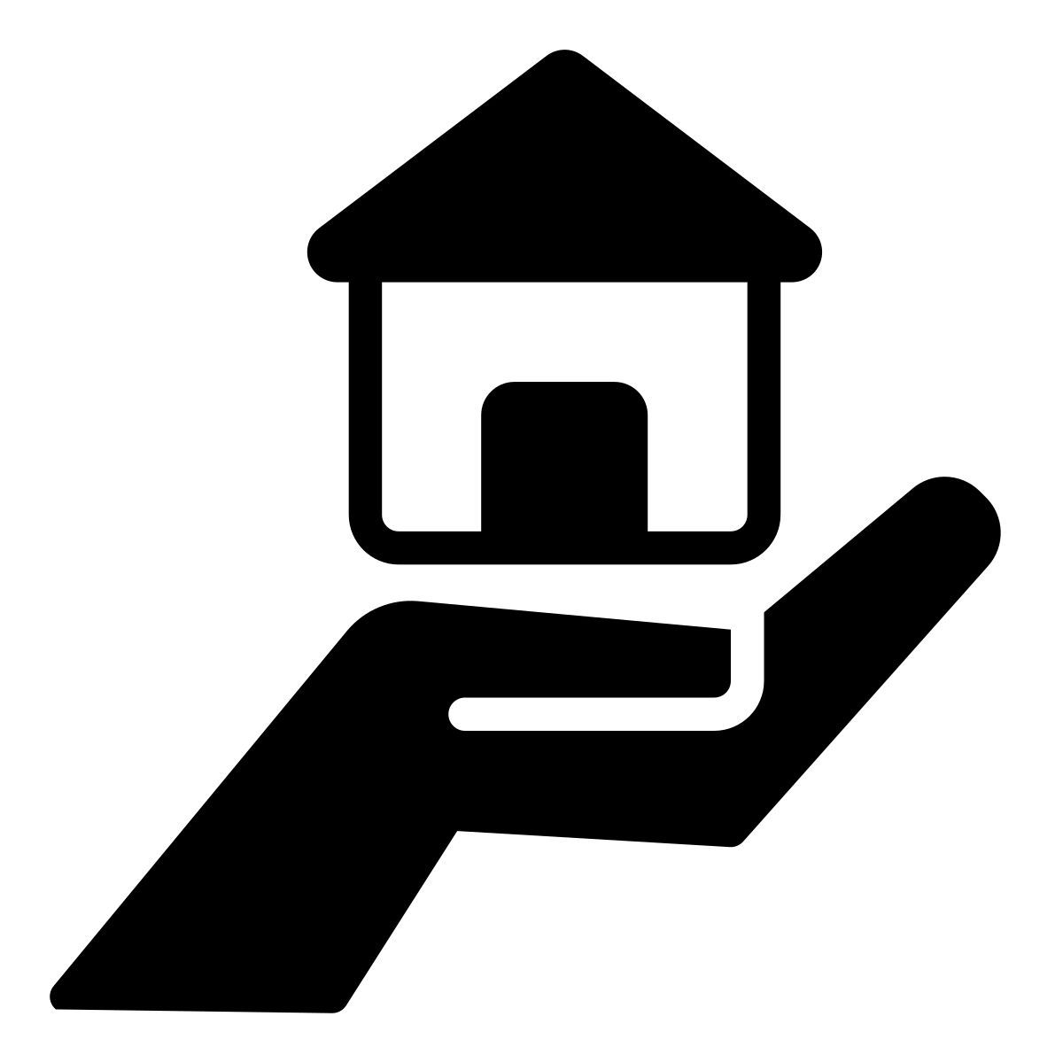 house on hand icon