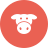 external cow-agriculture-gardening-glyph-on-circles-amoghdesign icon