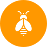 external apiary-agriculture-gardening-glyph-on-circles-amoghdesign icon