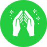 external applause-lent-glyph-on-circles-amoghdesign icon