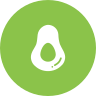 external avacado-fruits-and-vegetables-glyph-on-circles-amoghdesign icon