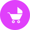 external baby-travel-and-transport-glyph-on-circles-amoghdesign icon