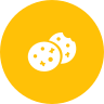 external biscuit-delicacies-glyph-on-circles-amoghdesign icon