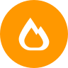 external burn-kitchen-utilities-glyph-on-circles-amoghdesign icon
