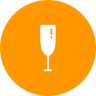 external champagne-drinks-and-beverages-glyph-on-circles-amoghdesign icon