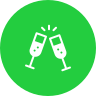 external champagne-happy-new-year-glyph-on-circles-amoghdesign icon