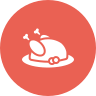 external chicken-food-paleo-glyph-on-circles-amoghdesign icon