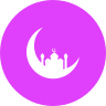 external crescent-ramadan-glyph-on-circles-amoghdesign-10 icon