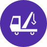 external tow-travel-and-transport-glyph-on-circles-amoghdesign icon
