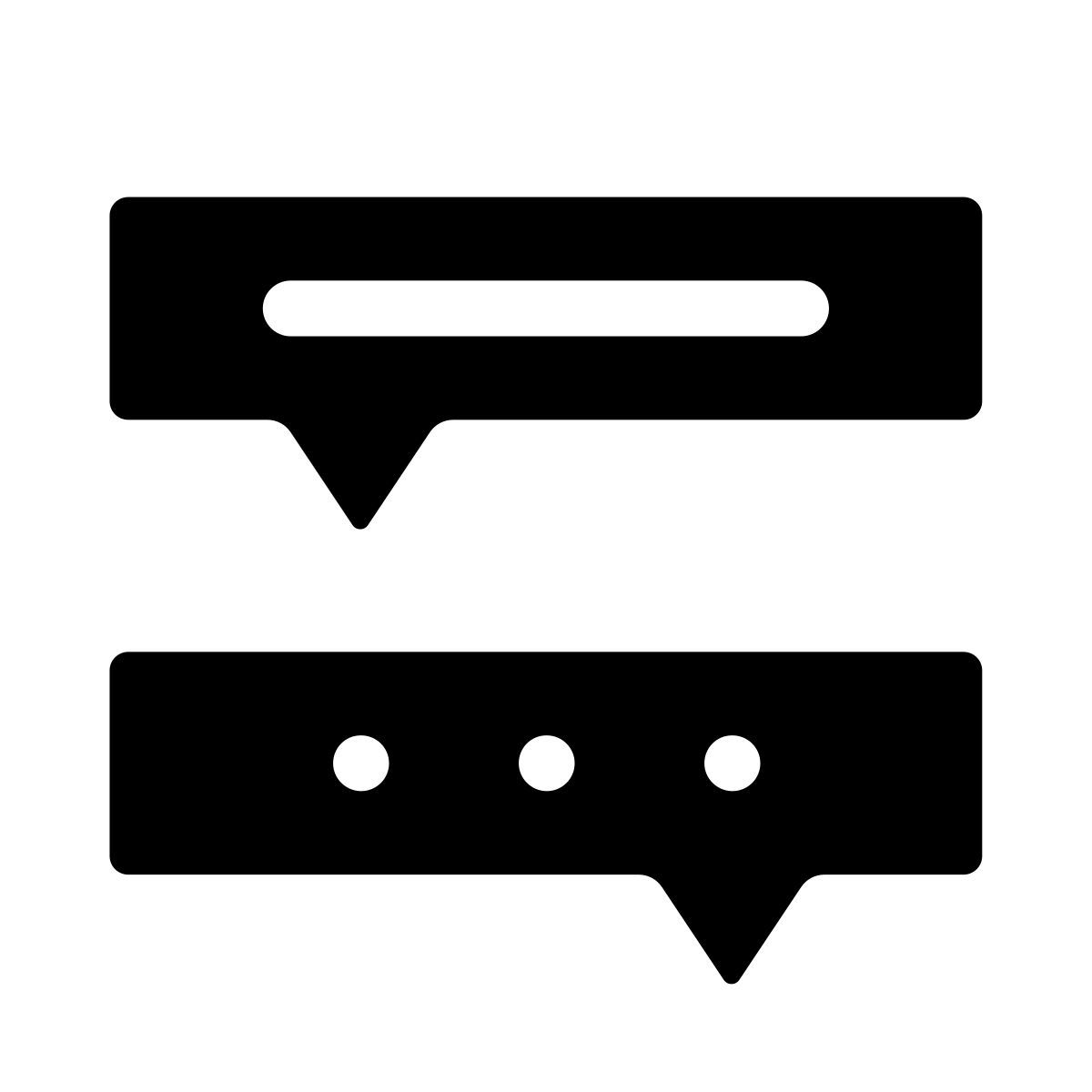 communication with chat bot icon