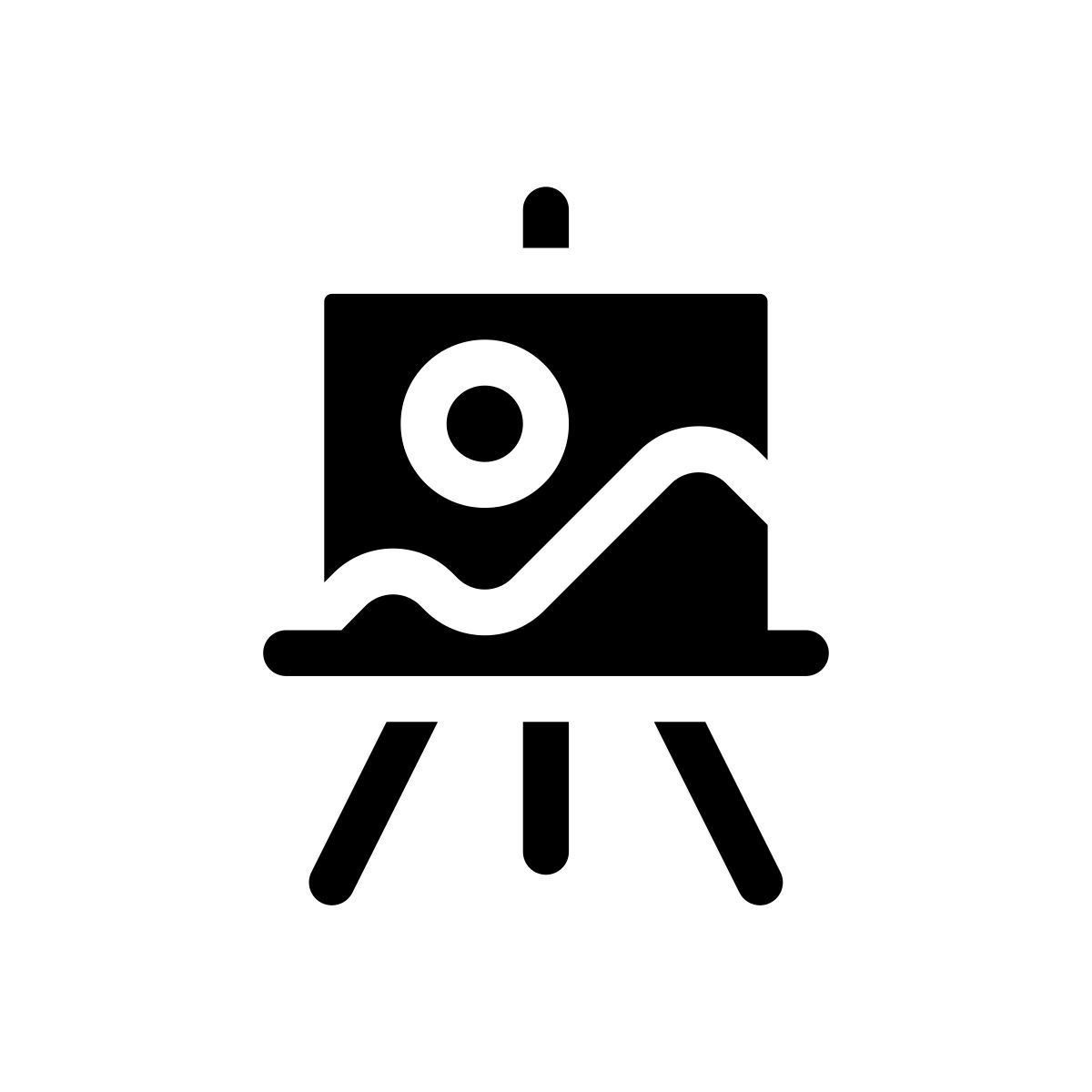 easel stand for art class icon